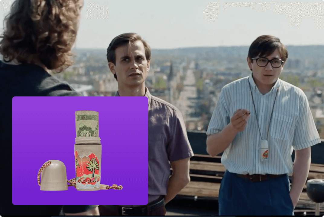 Pénztartó henger Béci húsz forintjával